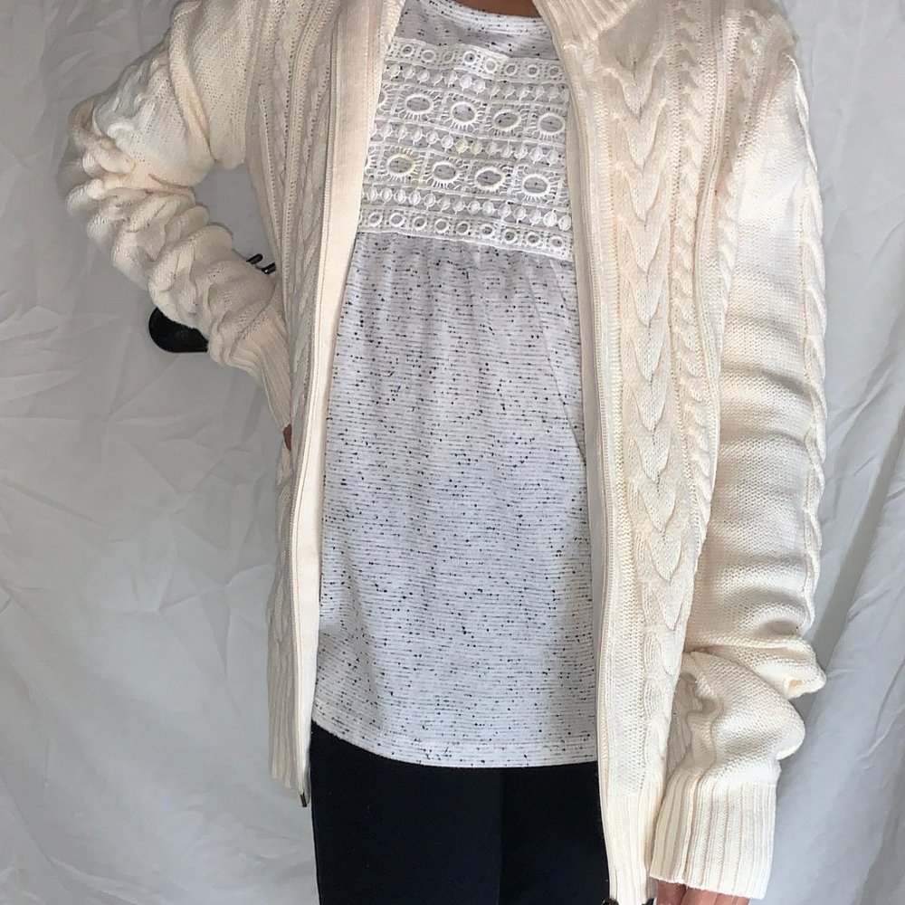 Cream White Cardigan